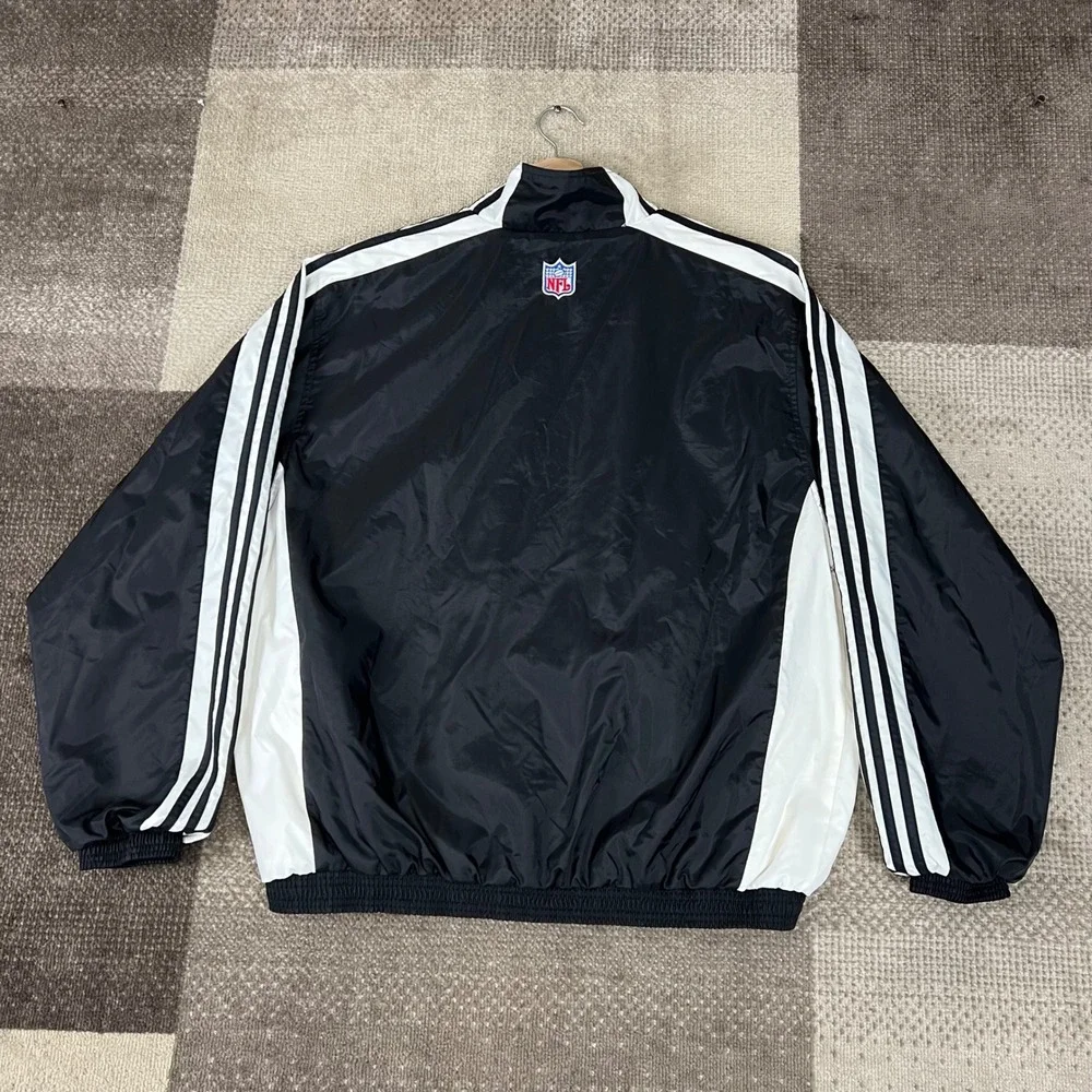 Vintage Adidas Team NFL Tampa Bay Buccaneers Track Jacket Mens XL Black Full Zip